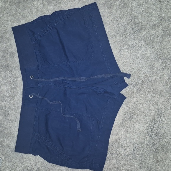 a.n.a Deep Blue Drawstring Shorts - Picture 1 of 8